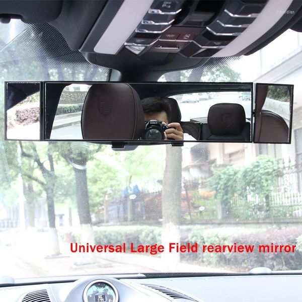 Accessoires intérieurs voiture universelle grand champ de vision rétroviseur incurvé à trois volets inversant grand angle