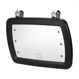 Interieur accessoires Universele auto Zonnevizier Mirror Make-up Zonneschadiging Cosmetische ijdelheid Auto met zes LED-lichten