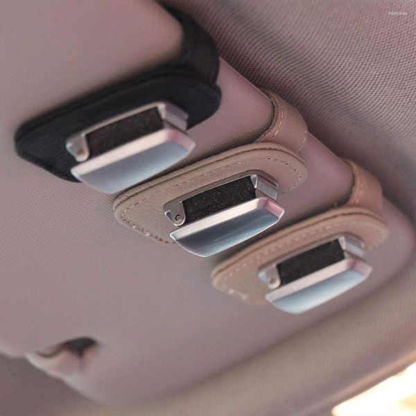 Accesorios interiores, soporte Universal para gafas de sol para coche, abrazadera para tarjeta de entrada, visera, fundas para gafas, multifunción para coche