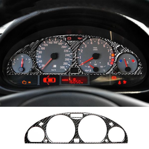 Panel de instrumentos de fibra de carbono para Interior de coche, pegatina embellecedora protectora de pantalla para BMW E46 M3 1998-2005297w