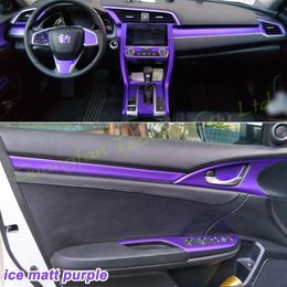 Intérieur Central Panneau De Commande Poignée De Porte 3D 5D En Fiber De Carbone Autocollants Car-style Couverture Pièces Produits Accessoires Pour Hon243Z