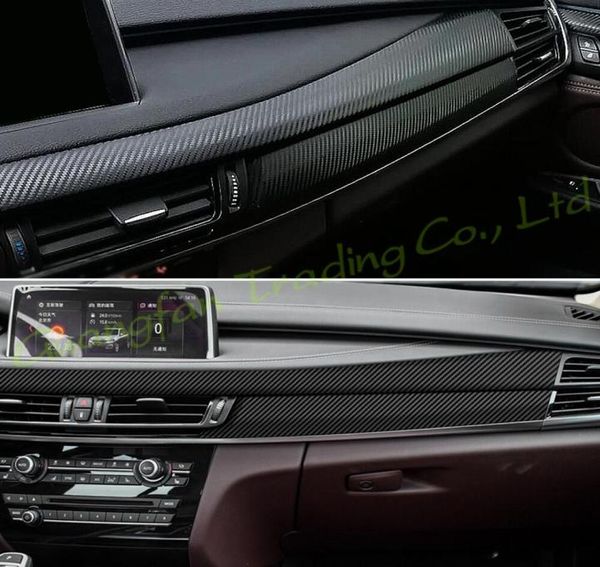 Manija de la puerta del panel de control central interior calcomanías 3D de fibra de carbono 5D CARSTYLING CUBIERTA Partes Accesorios para BMW5983658