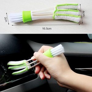 Décorations intérieures 10 pièces 2 en 1 outil de nettoyage de sortie de climatiseur de voiture, brosse à poussière polyvalente, accessoires brosse intérieure