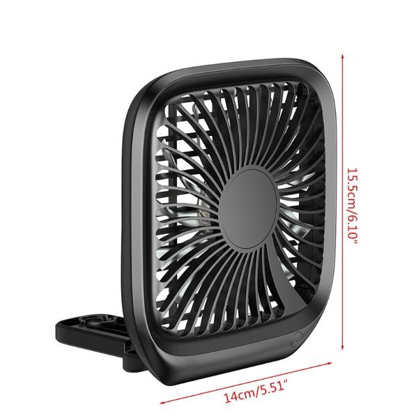 Decoraciones interiores 12V Mini velocidad del viento portátil de tres velocidades se puede ajustar el ventilador del clip del asiento del automóvil