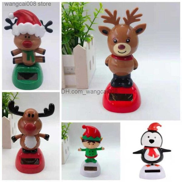 Decoraciones interiores 1pc Sacudiendo la muñeca Regalo de Navidad Decoración interior del coche Santa Muñeco de nieve Enano Adornos para el coche Accesorios interiores Regalo de dibujos animados T230717