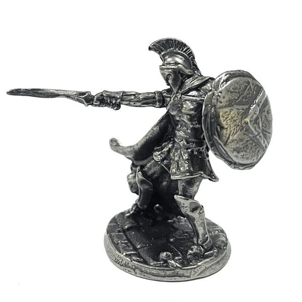 Décorations intérieures 1pcs Antique Spartan Rome Soliders Figurines Miniatures Vintage Soldats en métal Modèle Statue Bureau Voiture Ornement Cadeau