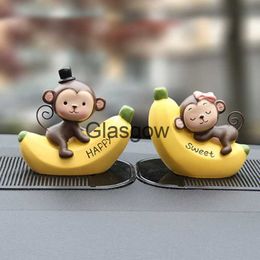 Interieur Decoraties 1 stks Auto Ornament Modieuze Cartoon Mooie Banaan Aap Pop Automotive Dashboard Decoratie Auto-interieur Accessoires x0718