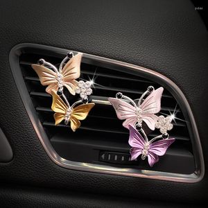 Décorations intérieures 2022 Accessoires de voiture Filles Butterfly Air Vent Clip Odeur Arôme pour désodorisant automatique dans la décoration en gros