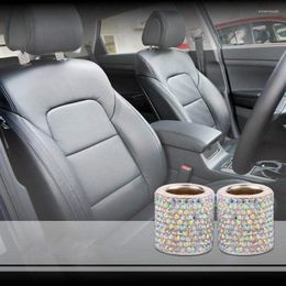 Décorations intérieures 2pc siège de voiture universel appuie-tête décor cristal strass anneau colliers breloques diamant Bling accessoires pour hommes