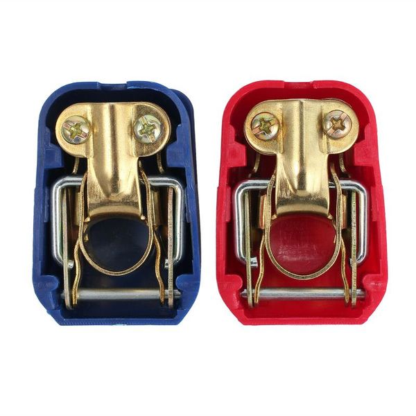 Decoraciones interiores 2x interruptor DE batería DE elevación rojo y azul protección DE apagado cabeza DE pila conector rápido accesorios DE coche Auto