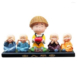 Interieurdecoraties 5 Monk Car Dashboard Ornaments Home Office Desktop Tabletop