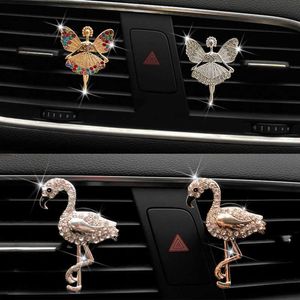 Interieurdecoraties Auto luchtverfrisser Airconditioning Outlet Ballet Girl Flamingo Parfum Clip High End Women Automotive Interieuraccessoires T221215