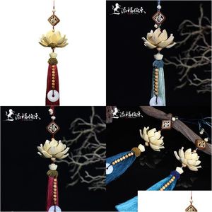 Décorations intérieures Buis Manglieira Flotteur Décoration Voiture Rétroviseur Suspendu Chinois Vent Sécurité Pendentif Drop Livraison DH3F2