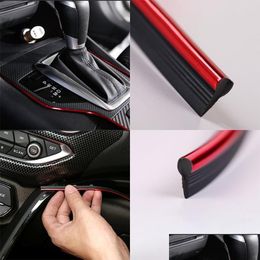 Interieurdecoraties auto accessoires 5m heldere trim strip decoratie lijn meisje hanger dashboard ornamenten deur paneel opening druppel lever otbhc