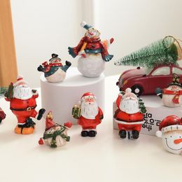 Interieur decoraties auto kerstboom oude man pop Desktop decoratie sneeuwman rekwisieten scène decoraties interieur