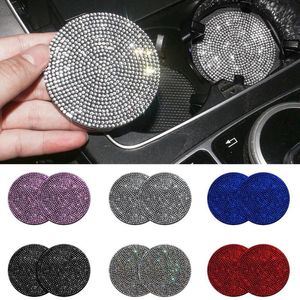 Interieur Decoraties Auto -onderzetters Cuphouders Bling Silicone 2pcs Universal Pads 2,75 inchesinterior interieurinterior