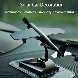 Interieurdecoraties Auto-decoratie Vliegtuig Non-slip Zonne-energie Rotate Automobile Dashboard Aircraft Model Home Ornament Accessories Inter