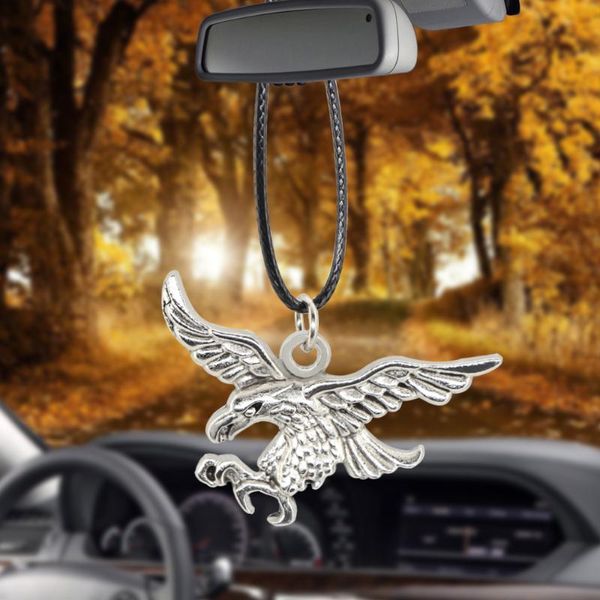 Décorations intérieures Décoration de voiture Silver Eagle Auto Accessoire Styling Pendentif Suspendu Dangle Garniture Rétroviseur Ornements Cadeaux