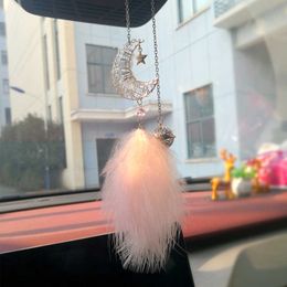 Interieur Decoraties Auto Dream Catcher Hangers Wit roze pluizige veer zachte hangende ornament Auto Home Muur Paar Decoratie Geschenken R230228