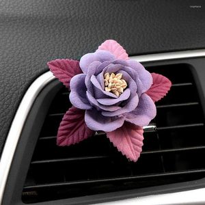 Interieurdecoraties auto ornament 2 stks/set bloemendecoratie parfums clip automobile ventilatie luchtverfrisser etherische oliediffuser