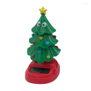 Decoraciones interiores Adorno de coche Energía solar Sacudir Árbol de Navidad Columpio de plástico Muñeca Vehículo de juguete Regalo de cumpleaños