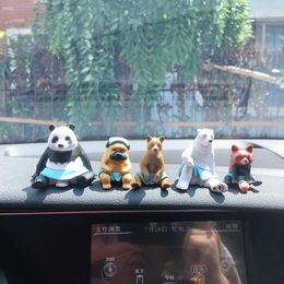 Décorations intérieures voiture ornements Anime mignon drôle Animal Panda ours polaire décoration produits accessoires 5 pièces