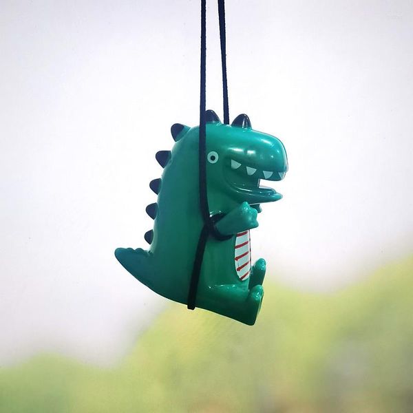 Décorations intérieures Pendentif de voiture Mignon Anime Dinosaur Swing Auto Rétroviseur Suspendu Ornements Décoration Accessoires pour enfants Cadeaux