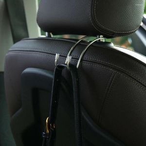 Décorations intérieures Crochet de siège de voiture Appui-tête Porte-monnaie avant Porte-cintre en acier inoxydable universel 2pcs