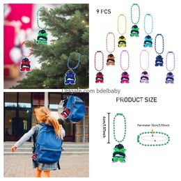 Décorations intérieures série de dessins animés Keychain Key Ring Ball Bead Keadchains Fashion Keyrings Charms Car pour les femmes Drop de filles Girls Otc4u