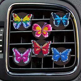 Décorations intérieures papillon coloré 28 dessin animé voitures de voiture clips de clips de clips de revitateur par assainisseur décoratif bk drop livraison othpw