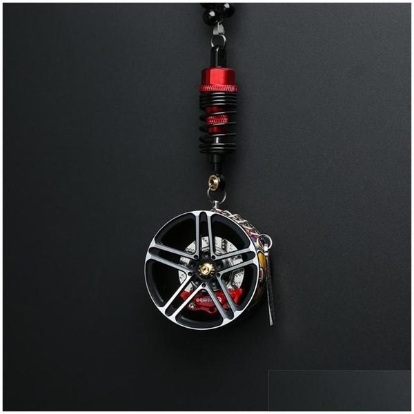 Décorations intérieures Creative Bbs Absorbeur de frein de roue Rétroviseur Pendentif Te37 Voiture modifiée Haut de gamme Hellaflux Drop Delivery M Dhlxd