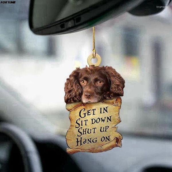 Décorations intérieures mignon chien voiture suspendu pendentif ornement porte-clés forme créative clé sac à dos Auto décoration accessoires