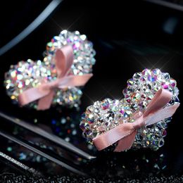Décorations intérieures diamant voiture sortie d'air avec parfum décor ornement pendentif Automobile rose Bling accessoires pour filles femme