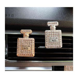 Interieurdecoraties diamant per flesdecor voor ventilatieclip luchtverfrisser in decoratie aroma diffuser auto accessoires 0919 drop del dhq81