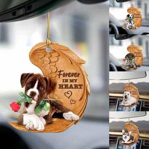 Décorations intérieures chien décoration pendentifs voiture suspendus ornement créatif mignon pour toujours dans mon coeur accessoires goutte