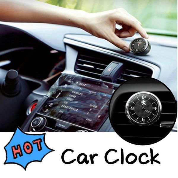 Décorations intérieures Ornements de voiture de mode Horloge Quartz Hygromètre Thermomètre Montre Décoration automatique pour 206 207 307 3008 2008 Intérieur Inter