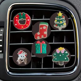 Décorations intérieures Fluorescent Christmas Cartoon Car Air Vent Clips Clips Clips Outlet Per Faiilles pour Office Home Drop Dev Otoqm