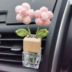 Décorations d'intérieur À La Main Au Crochet Moelleux Fleur De Voiture Désodorisant Styling Diffuseur Bouteille Mignon Intérieur Accessoires Décoration Gadgets x0718