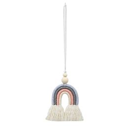 Décorations intérieures décor de la maison Nordic Pendant Portable Accessoires tissés Portable Miroir Miroir Gift Rainbow Car Hanging Ornement243K