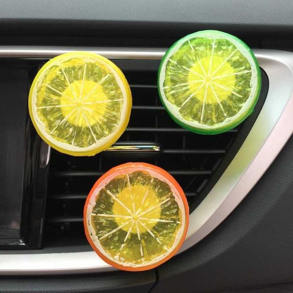 Decoraciones interiores JOORMOM salidas de naranjas clip de perfume de limón adornos de decoración de interiores para coche salida de aire brillante 0209
