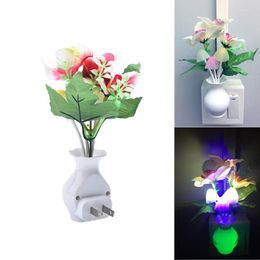 Décorations intérieures LED nouveauté lumière champignon tulipe fleur capteur nuit lampe décoration de la maison