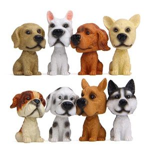 Décorations intérieures mini 3d Carboard Toys Toys Carnet Hodding Dog Huskie Shaking Head Bobblehead Puppy Auto Accessory Decoration Interior Decoration Gift T240509