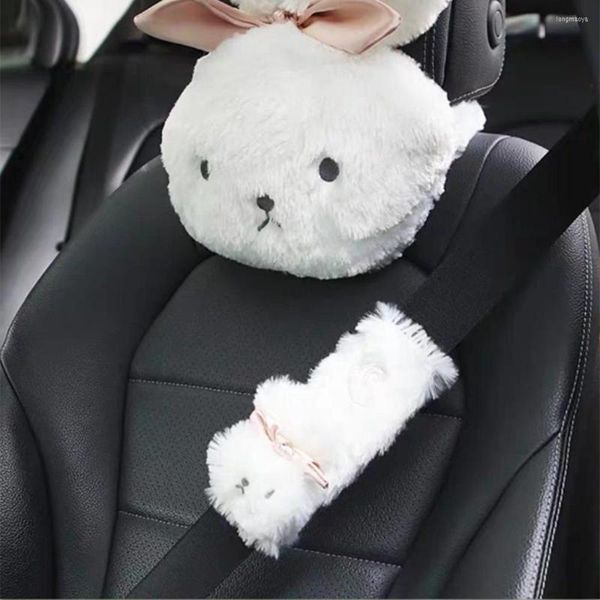 Decoraciones interiores Cuello Almohada Felpa Lindo Suave Encantador Coche Reposacabezas Accesorios cómodos para niñas