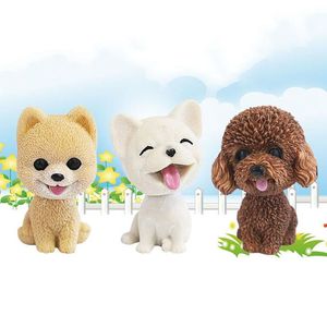 Interieurdecoraties knikkende hond grappig schudden hoofd speelgoed schattige bobblehead puppy poppen swing car ornamenten home auto decor dashboardinterior