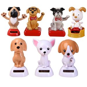 Interieurdecoratie Ornamenten Creatief Zonne-schuddend hoofd Toon Pop Lucky Schattige Zwart-witte Hond Auto-accessoires Cadeau AA230407