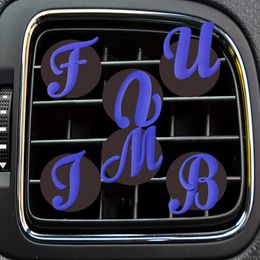 Interieurdecoraties Purple Large Letters Cartoon Auto Air Vent Clip Fersnener Clips Per vervangende conditioner Outlet Drop levering o OTHF2