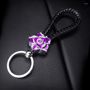 Décorations intérieures strass sangle de haute qualité boule de cristal voiture porte-clés pendentif à breloque porte-clés accessoires bling pour femme