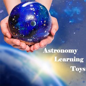 Interieurdecoraties houten zonnestelsel cosmos leerruimte educatief speelgoed met 8 planeten zon/maan/astronaut/raketmodel voor jongen
