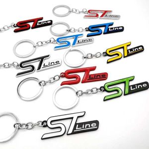 Interieurdecoratie Zinklegering ST LINE embleem badge auto-accessoires sleutelhanger sleutelhanger sleutelhouder fob voor Ford FOCUS X 2 3 Mondeo Fiesta Kuga