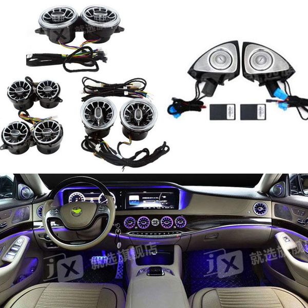 Luces interiorexternales Luz de neón Turbo Shape Air acondicionamiento Ventilamiento Modificación 7/64 Color LED Ambient para - S -Class W222 3D